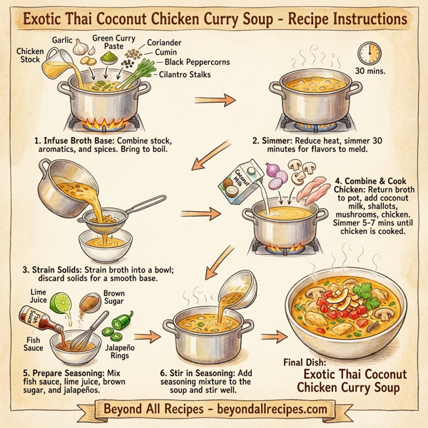 Exotic Thai Coconut Chicken Curry Soup instructions