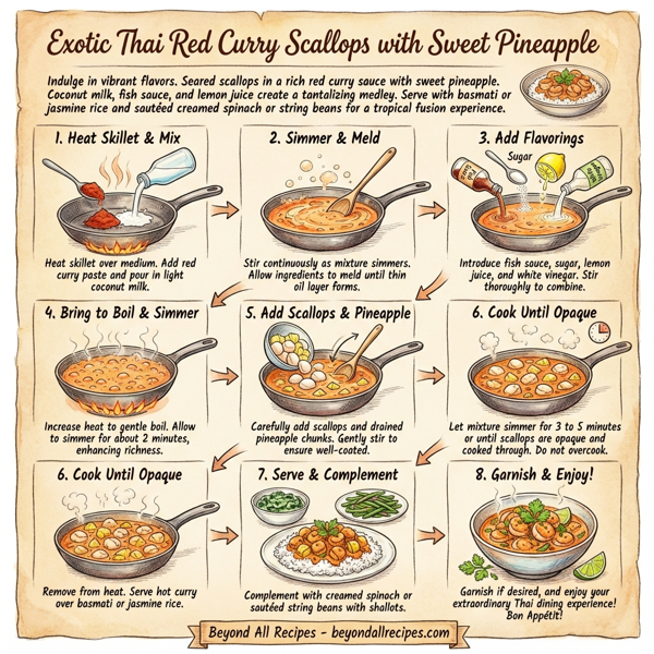 Exotic Thai Red Curry Scallops with Sweet Pineapple instructions
