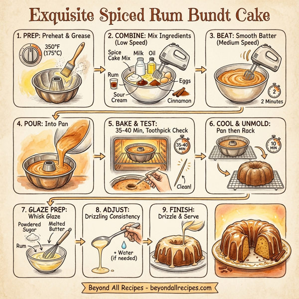 Exquisite Spiced Rum Bundt Cake instructions