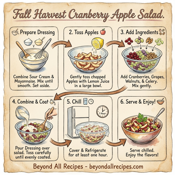 Fall Harvest Cranberry Apple Salad instructions