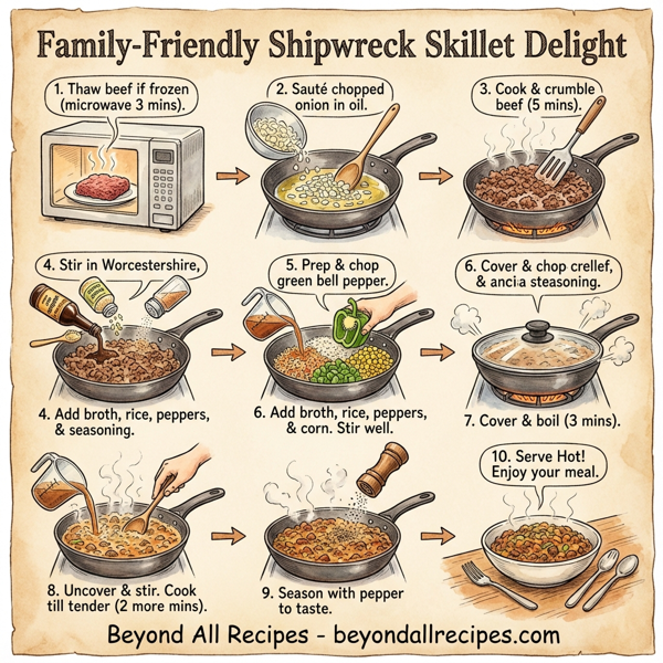 Family-Friendly Shipwreck Skillet Delight instructions