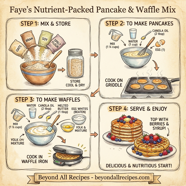 Faye's Nutrient-Packed Pancake & Waffle Mix instructions