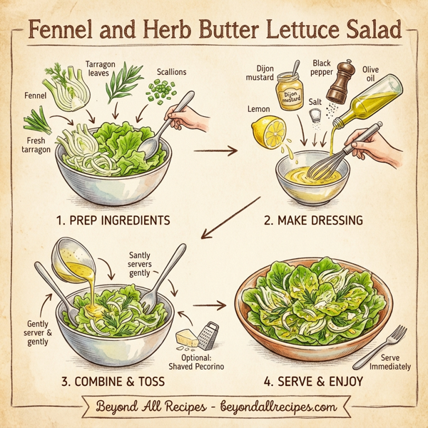 Fennel and Herb Butter Lettuce Salad instructions