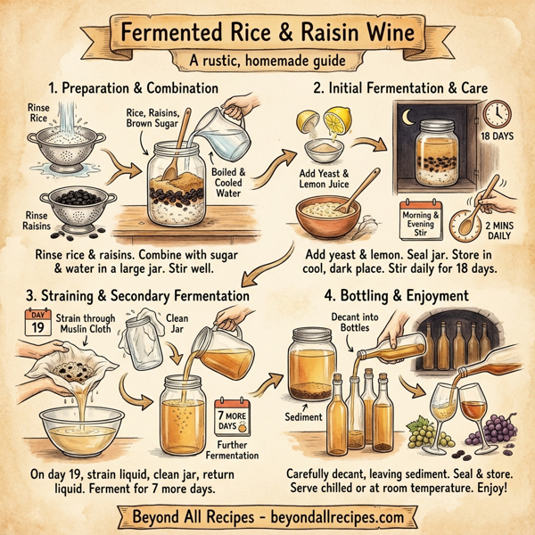 Fermented Rice and Raisin Wine instructions