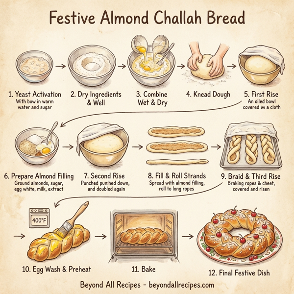 Festive Almond Challah Bread instructions