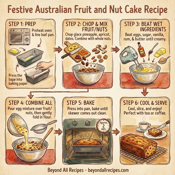 Festive Australian Fruit and Nut Cake instructions