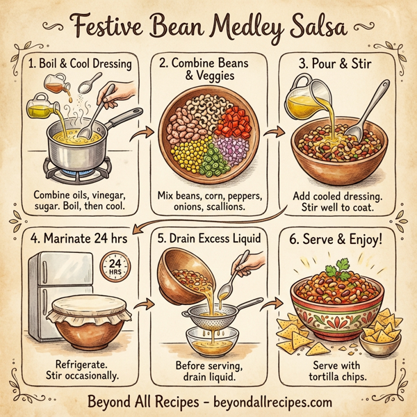 Festive Bean Medley Salsa instructions