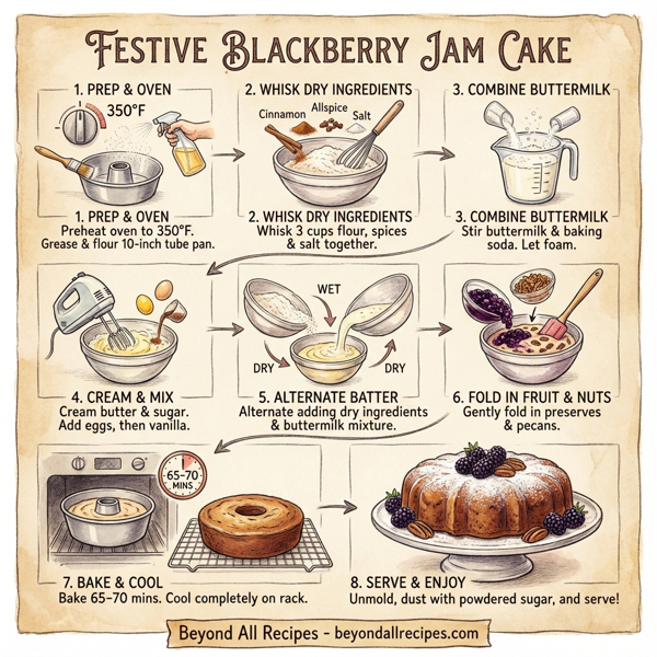 Festive Blackberry Jam Cake instructions