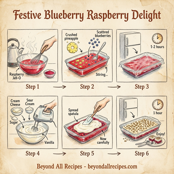 Festive Blueberry Raspberry Delight instructions