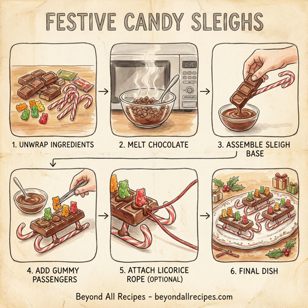 Festive Candy Sleighs instructions
