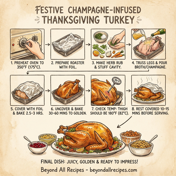 Festive Champagne-Infused Thanksgiving Turkey instructions