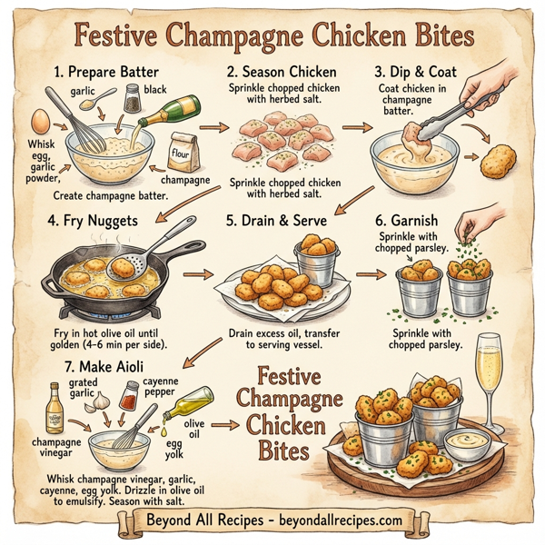 Festive Champagne Chicken Bites instructions