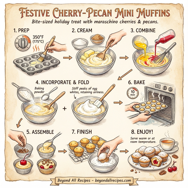 Festive Cherry-Pecan Mini Muffins instructions