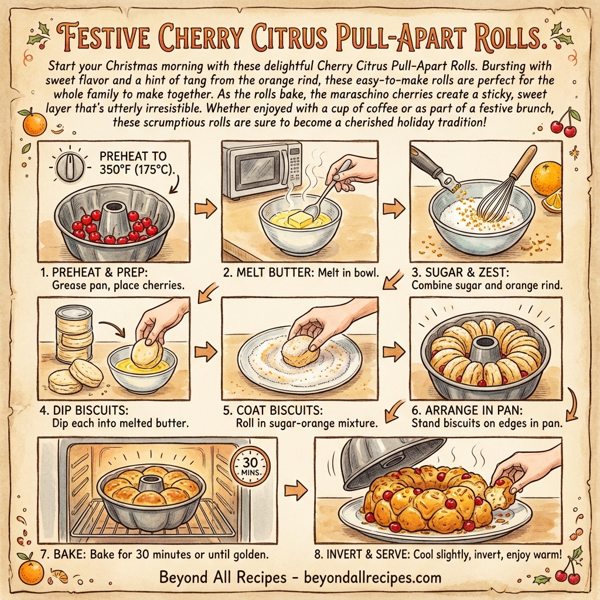 Festive Cherry Citrus Pull-Apart Rolls instructions
