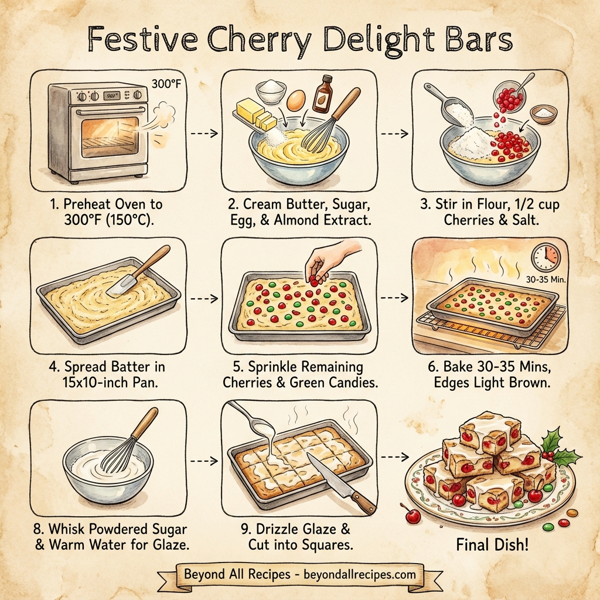 Festive Cherry Delight Bars instructions