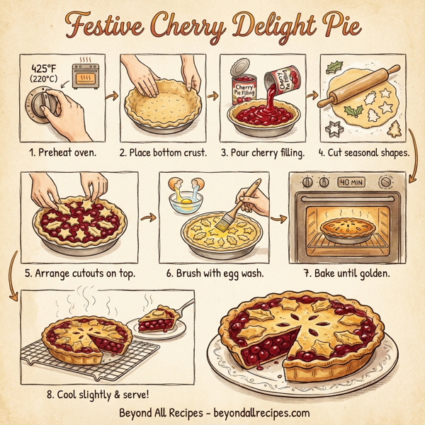 Festive Cherry Delight Pie instructions