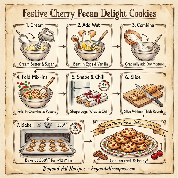 Festive Cherry Pecan Delight Cookies instructions