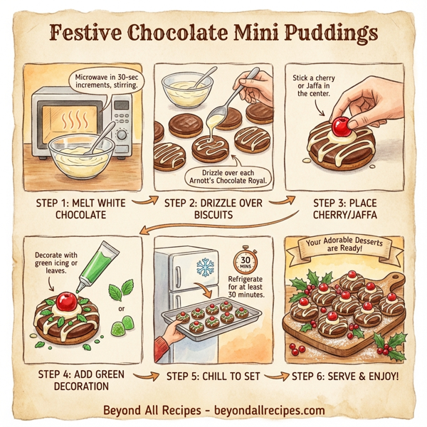 Festive Chocolate Mini Puddings instructions