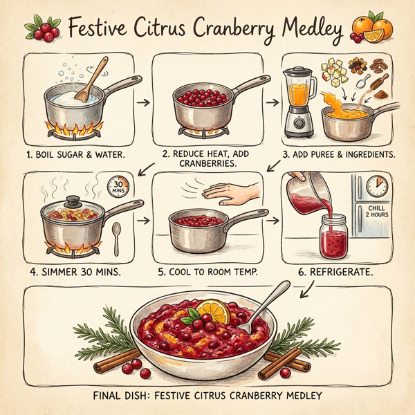 Festive Citrus Cranberry Medley instructions