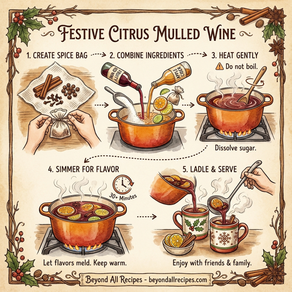 Festive Citrus Mulled Wine instructions