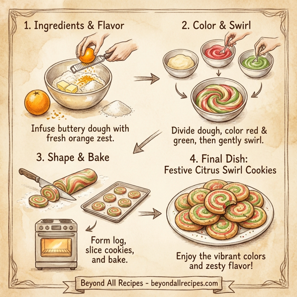 Festive Citrus Swirl Cookies instructions