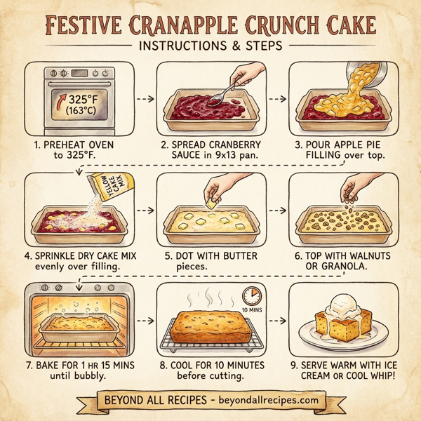Festive Cranapple Crunch Cake instructions