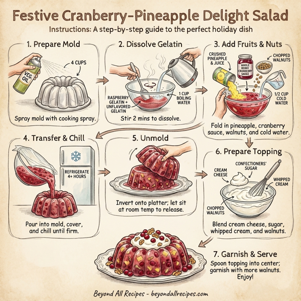 Festive Cranberry-Pineapple Delight Salad instructions