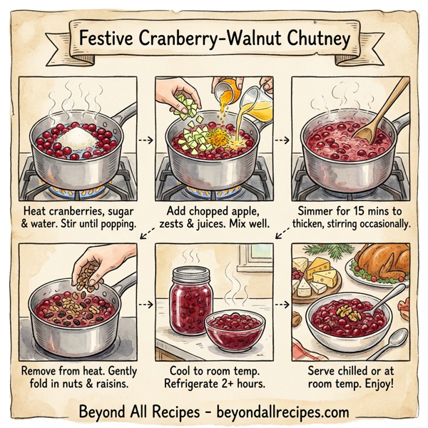 Festive Cranberry-Walnut Chutney instructions