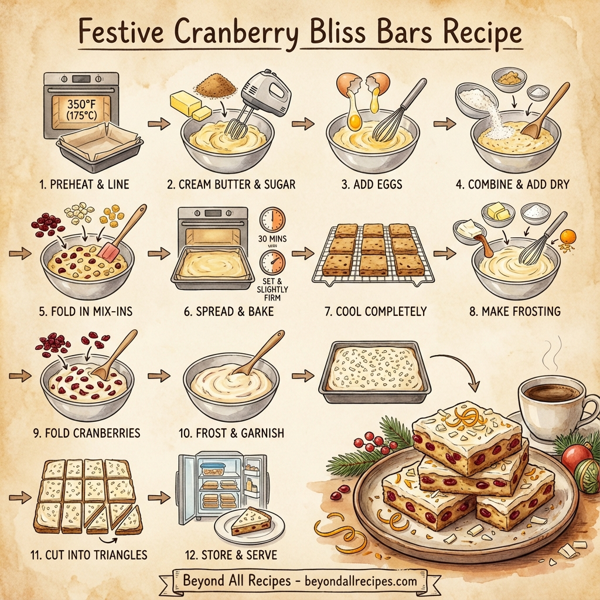 Festive Cranberry Bliss Bars instructions