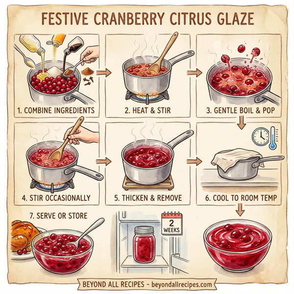 Festive Cranberry Citrus Glaze instructions