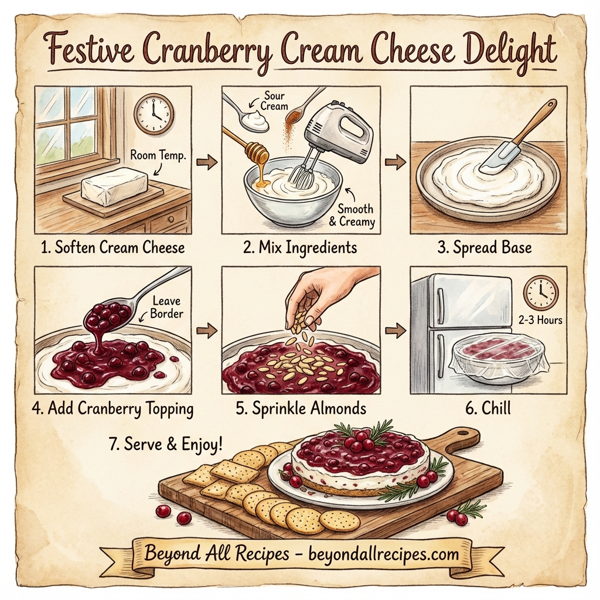 Festive Cranberry Cream Cheese Delight instructions