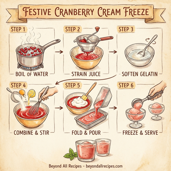 Festive Cranberry Cream Freeze instructions