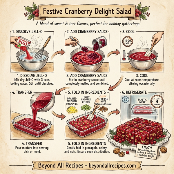 Festive Cranberry Delight Salad instructions