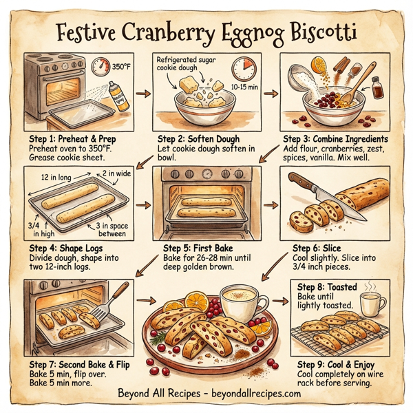 Festive Cranberry Eggnog Biscotti instructions