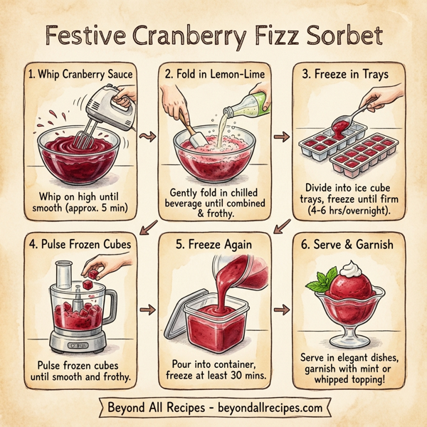 Festive Cranberry Fizz Sorbet instructions