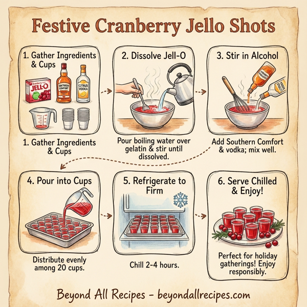 Festive Cranberry Jello Shots instructions