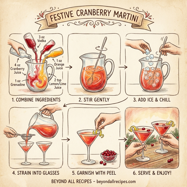 Festive Cranberry Martini instructions