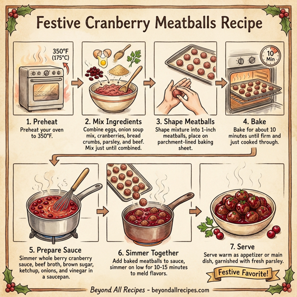Festive Cranberry Meatballs instructions