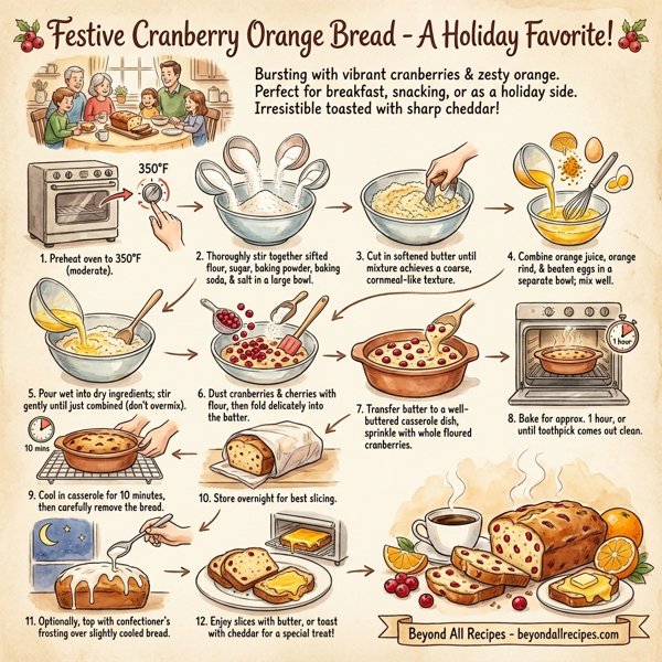 Festive Cranberry Orange Bread instructions