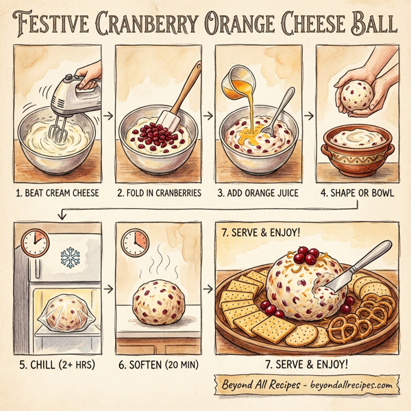Festive Cranberry Orange Cheese Ball instructions