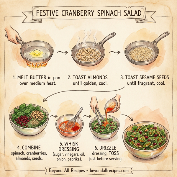 Festive Cranberry Spinach Salad instructions