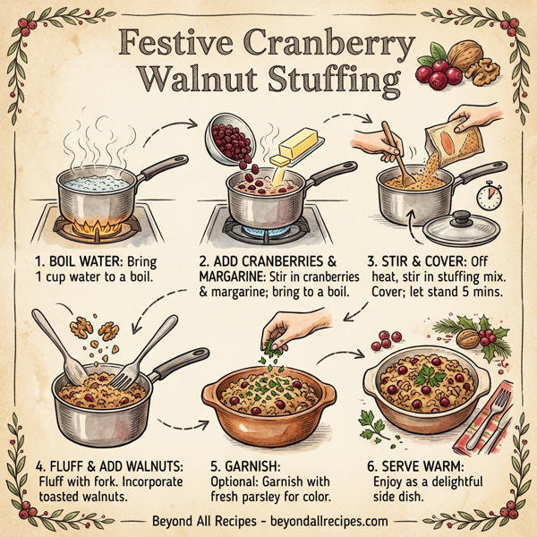 Festive Cranberry Walnut Stuffing instructions