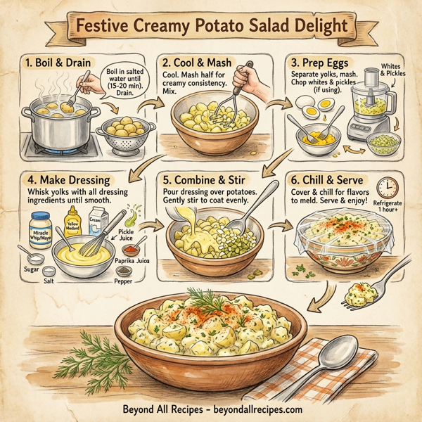 Festive Creamy Potato Salad Delight instructions