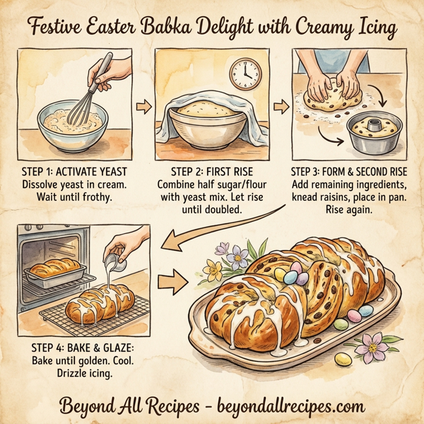 Festive Easter Babka Delight with Creamy Icing instructions