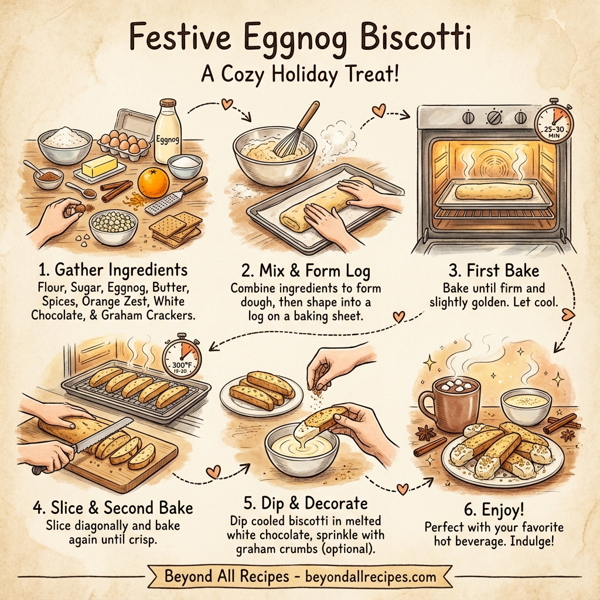 Festive Eggnog Biscotti instructions