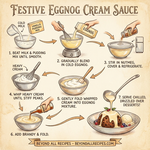 Festive Eggnog Cream Sauce instructions