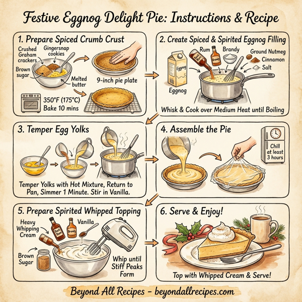 Festive Eggnog Delight Pie instructions