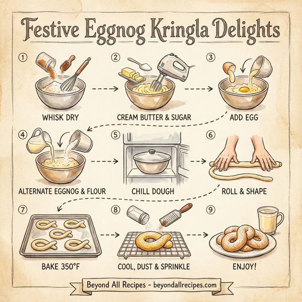 Festive Eggnog Kringla Delights instructions