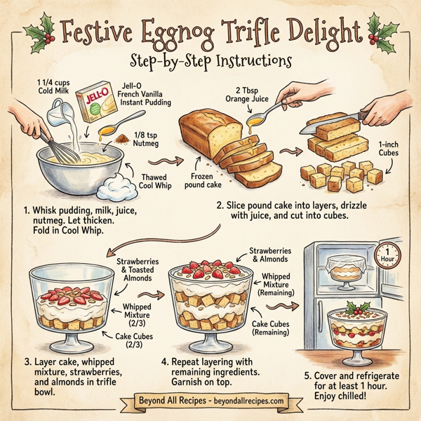 Festive Eggnog Trifle Delight instructions