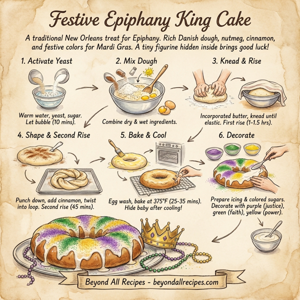 Festive Epiphany King Cake instructions
